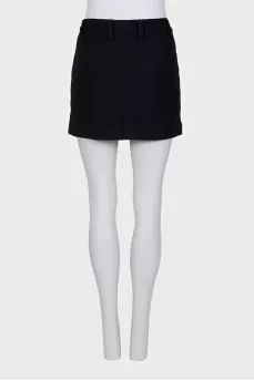 Straight-cut mini skirt with pockets