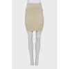 Fitted mini skirt with elastic band
