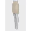 Fitted mini skirt with elastic band
