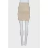 Fitted mini skirt with elastic band