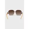 Sunglasses with leather temples