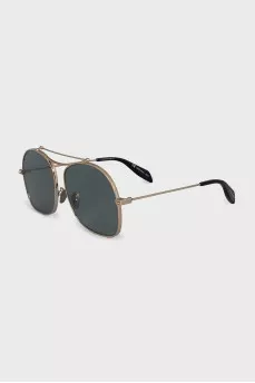 Gold sunglasses with black lenses