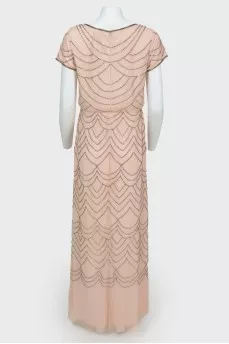 Evening dress with beads with tag