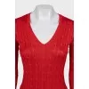 Red silk pullover