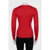 Red silk pullover