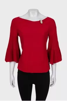 Red jumper with crystals