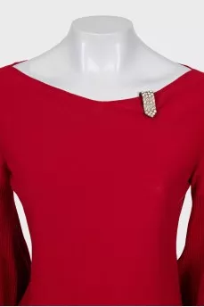 Red jumper with crystals