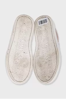 Vulcanized leather sneakers