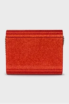 Plastic crossbody bag with chain