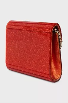 Plastic crossbody bag with chain