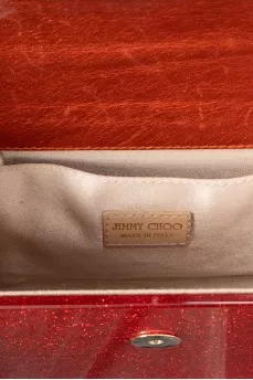 Plastic crossbody bag with chain