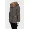 Fitted jacket with detachable collar