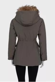 Fitted jacket with detachable collar