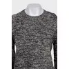 Grey jumper with a checked frill
