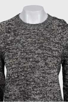 Grey jumper with a checked frill