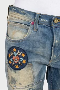 Прямые джинсы с нашивками by Vivienne Westwood x Lee