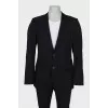 Men's black button-down jacket
