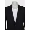 Men's black button-down jacket
