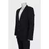 Men's black button-down jacket
