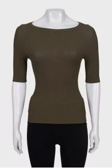 Green top with 3/4 sleeves