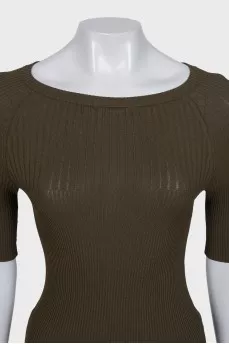 Green top with 3/4 sleeves