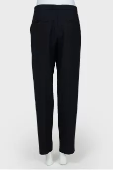Straight pants with pockets with tag