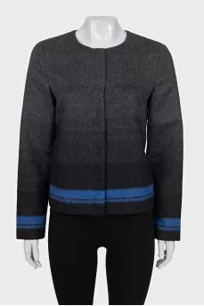 Wool jacket with buttons