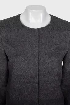 Wool jacket with buttons