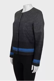Wool jacket with buttons
