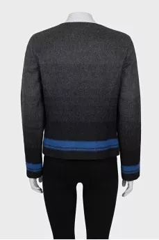 Wool jacket with buttons