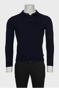 Men's wool polo shirt