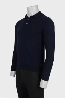 Men's wool polo shirt