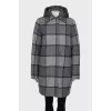 Gray coat with a jacket