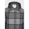 Gray coat with a jacket