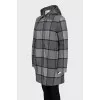 Gray coat with a jacket