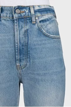 Голубые джинсы mom fit