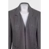Straight-cut coat with metallic decor