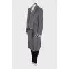 Straight-cut coat with metallic decor