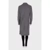 Straight-cut coat with metallic decor