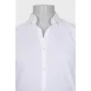 Men's white straight-cut shirt