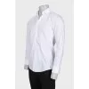 Men's white straight-cut shirt