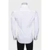 Men's white straight-cut shirt