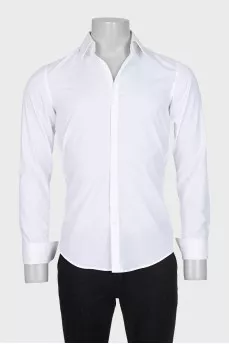Men's white slim fit shirt