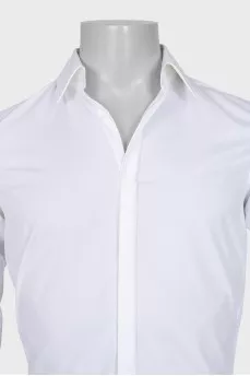 Men's white slim fit shirt