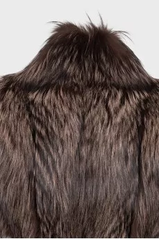 Fur vest with belt