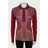 Red jumper with a print