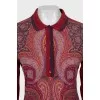 Red jumper with a print