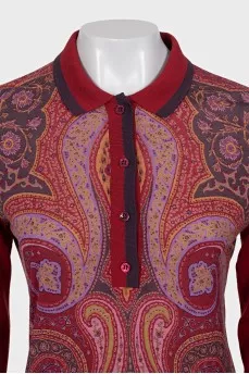 Red jumper with a print