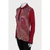 Red jumper with a print