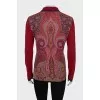 Red jumper with a print